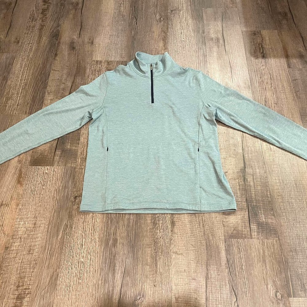 Outdoor Voices Quarter Zip Lightweight Fleece Size Medium Light Green